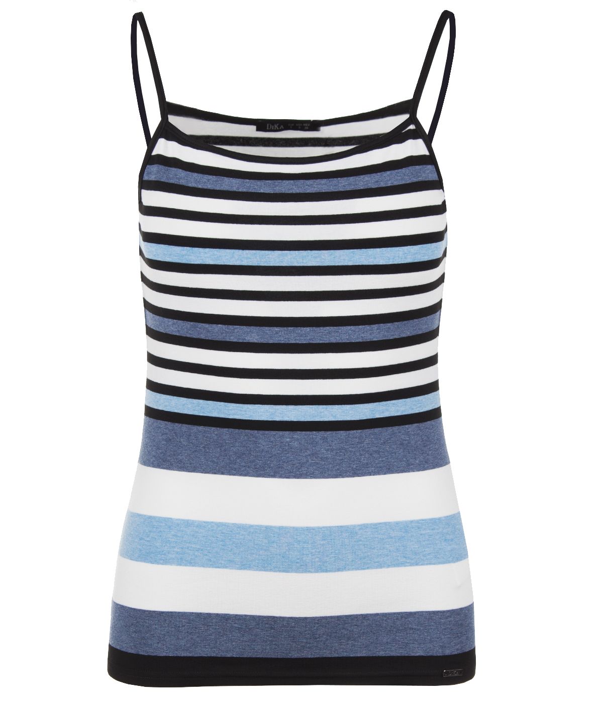Viscose straps top with stripes print 0